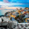 Fototapetas, gamta, Santorinis ir saulėlydis - 26098979